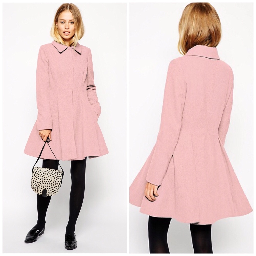 NWT ASOS Blush Pink Babydoll Coat